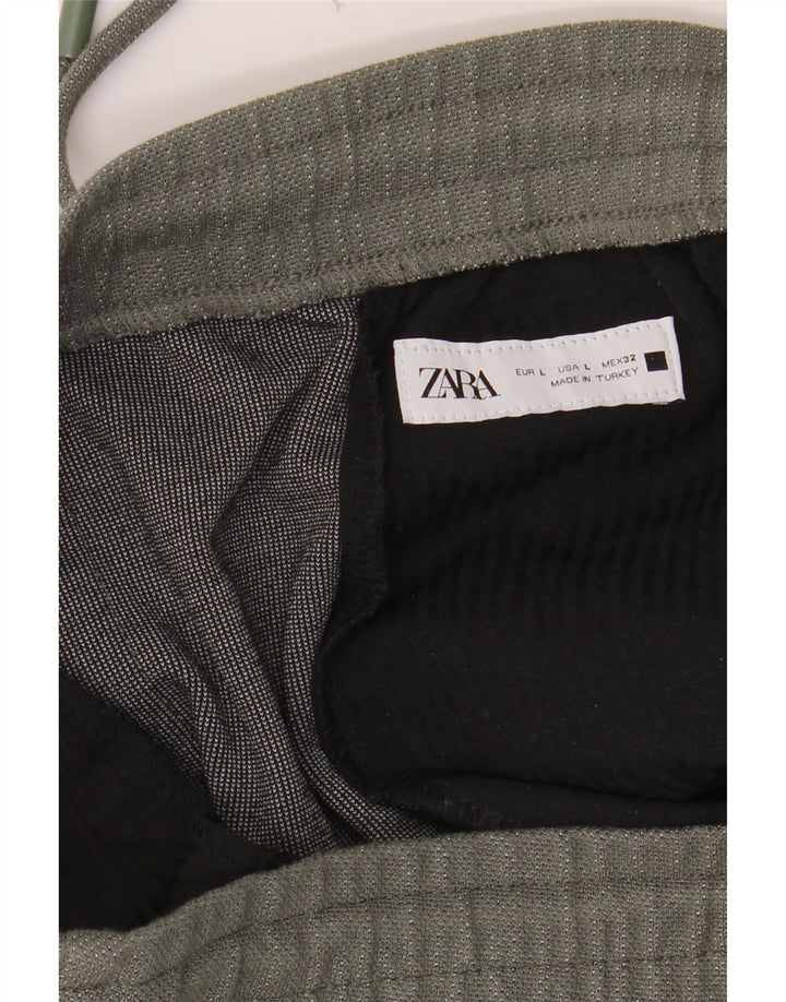 Calça de treino masculina ZARA grande viscose cinza