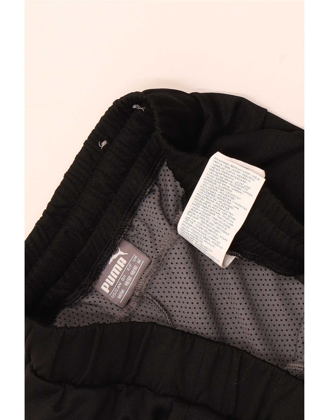 Shorts esportivos masculinos Puma médio preto poliéster
