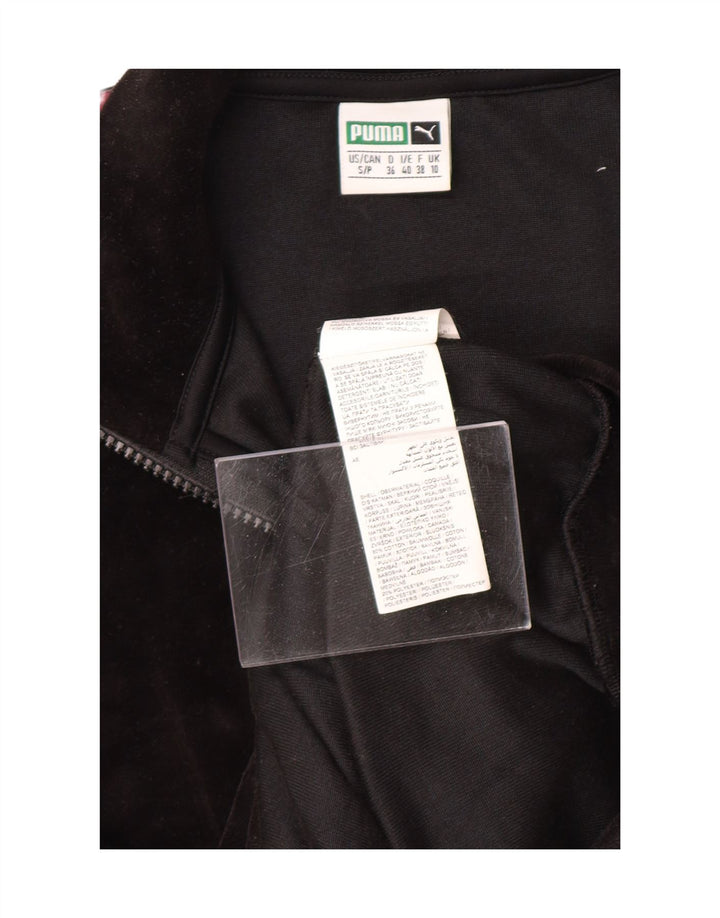 PUMA Womens Oversized Tracksuit Top Jacket UK 10 Small Black Colourblock Vintage Puma and Second-Hand Puma from Messina Hembry 