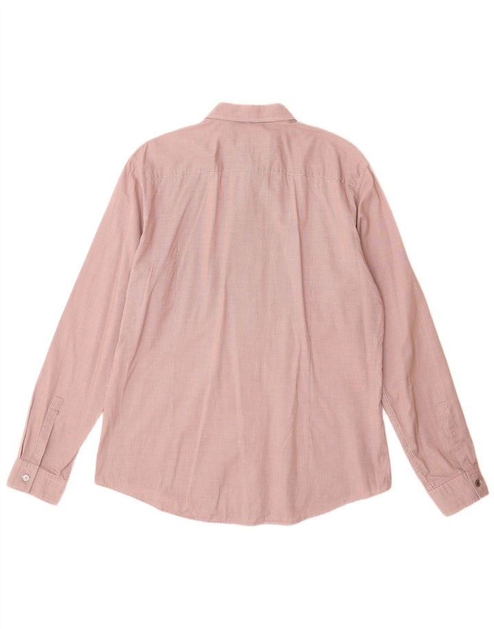 Camisa masculina Hugo Boss xadrez slim fit grande laranja houndstooth algodão