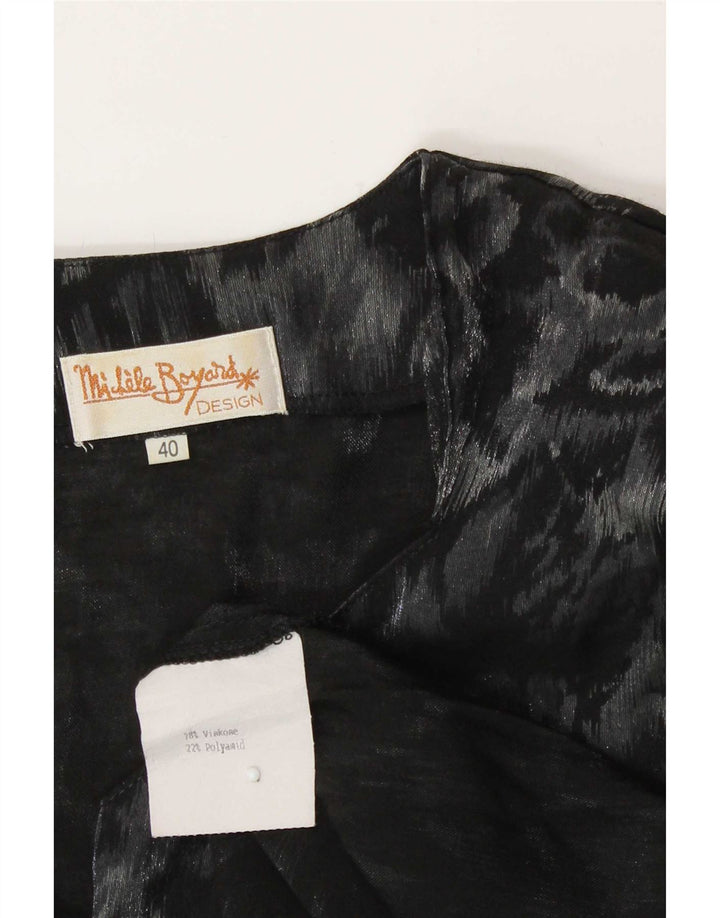 Blusa feminina Michele Boyard com palangre UE 40 médio preto floral