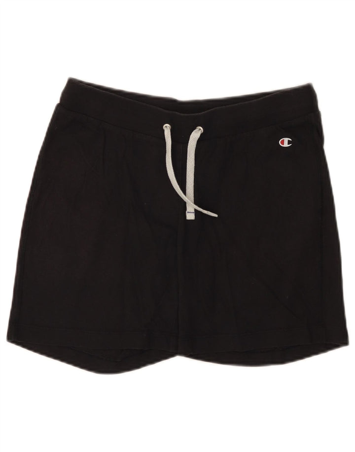 Shorts esportivo feminino Heritage Fit da Champion UK 12 algodão preto médio