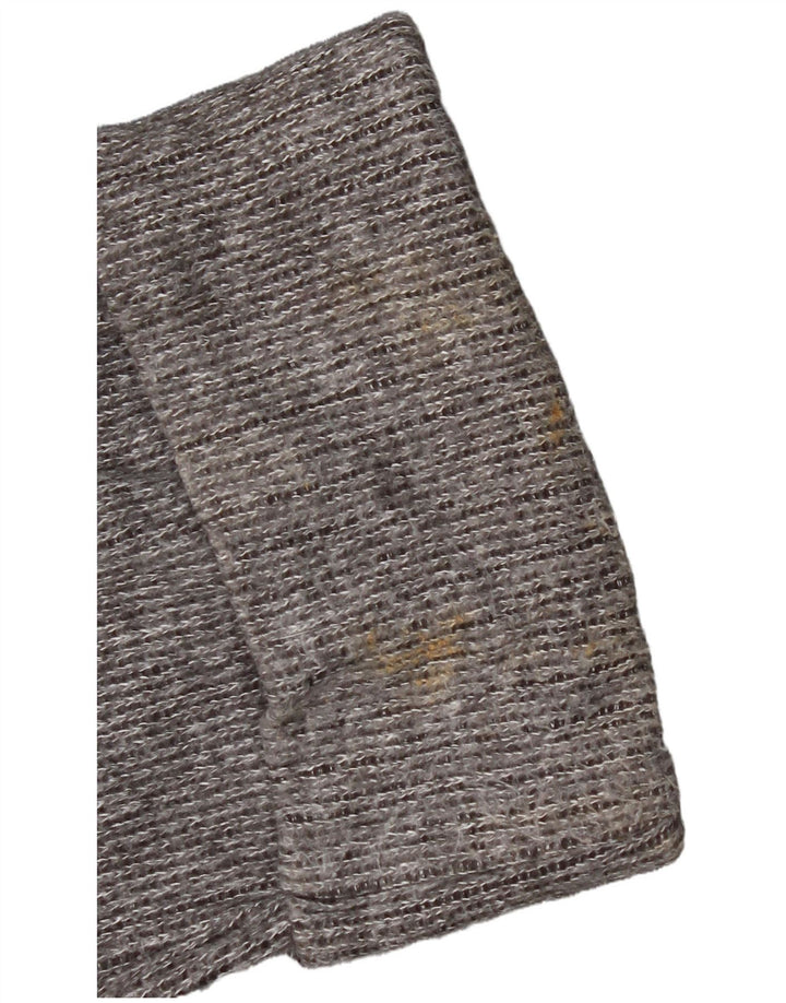 Suéter feminino Zara com gola tartaruga e gola alta Reino Unido 14 cinza médio manchado