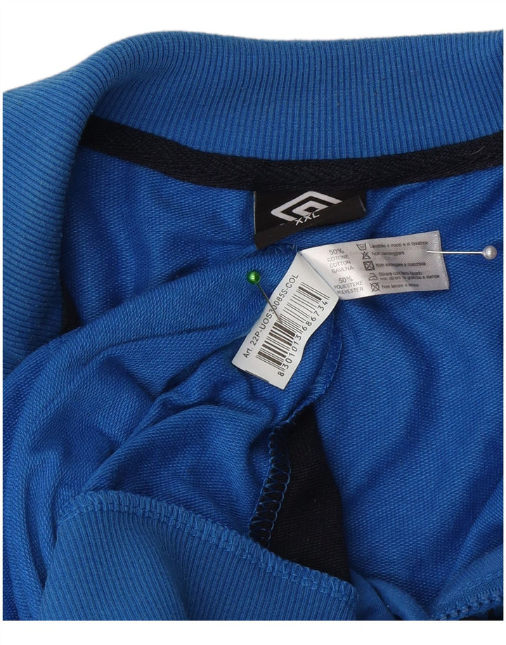 Umbro Mens Graphic Tracksuit Top Jacket 2XL Azul Colorblock Algodão