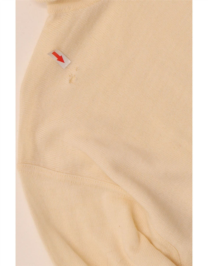 Suéter masculino vintage com gola redonda IT 48 médio esbranquiçado poliacrílico