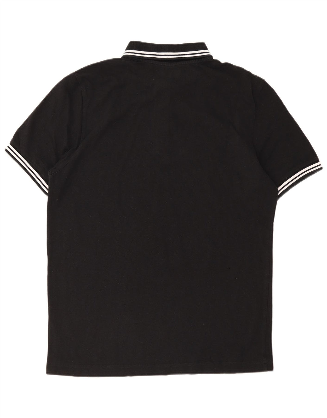 Camisa polo masculina Kappa grande listrada preta