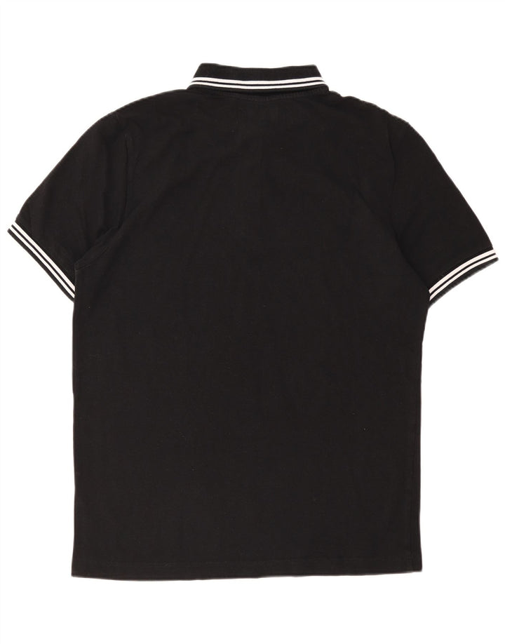 Camisa polo masculina Kappa grande listrada preta