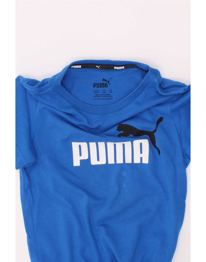 Camiseta Puma Meninos Graphic 3-4 Anos Azul