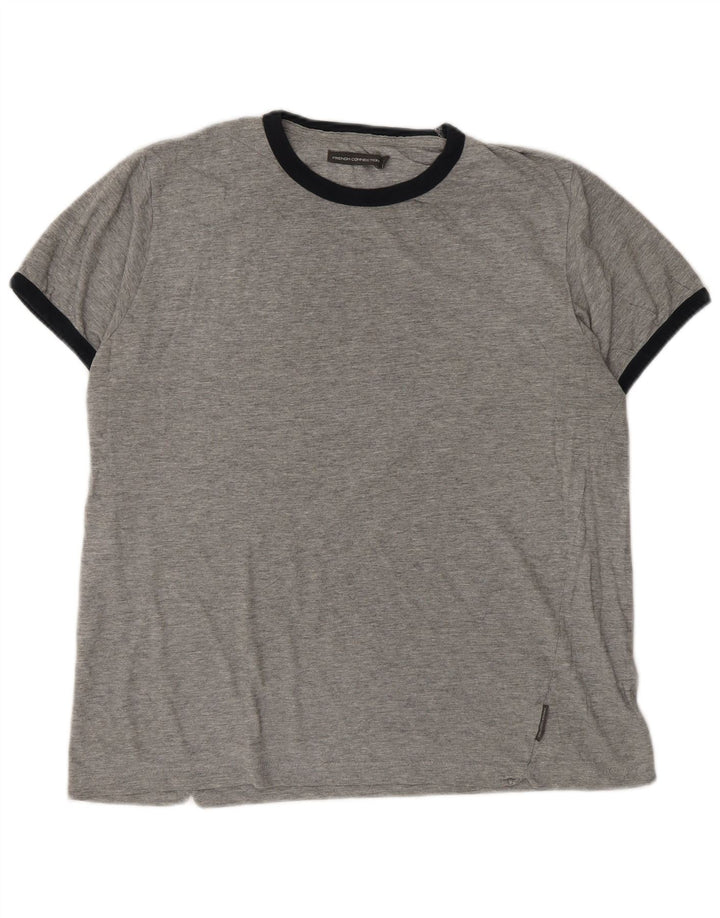 Camiseta masculina French Connection Top XL algodão cinza
