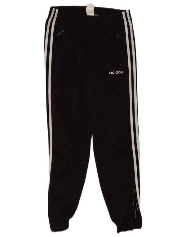 ADIDAS Womens Tracksuit Calças Joggers UK 14 Médio Preto