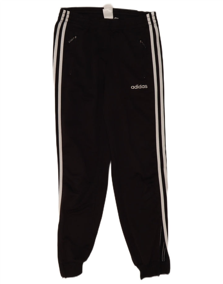 ADIDAS Womens Tracksuit Calças Joggers UK 14 Médio Preto