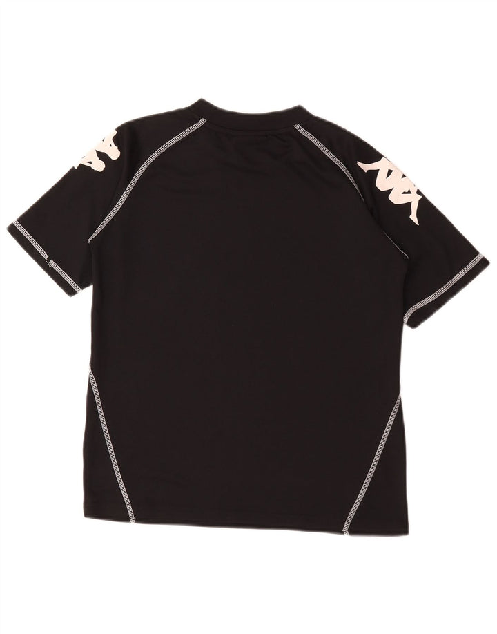 Top Kappa Boys Graphic T-Shirt 11-12 Anos Preto Poliéster