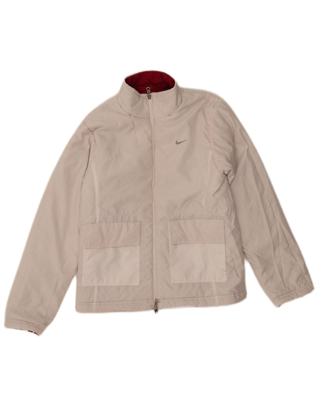 Jaqueta Nike Feminina Reversível UK 8/10 Pequena Poliéster Vermelho
