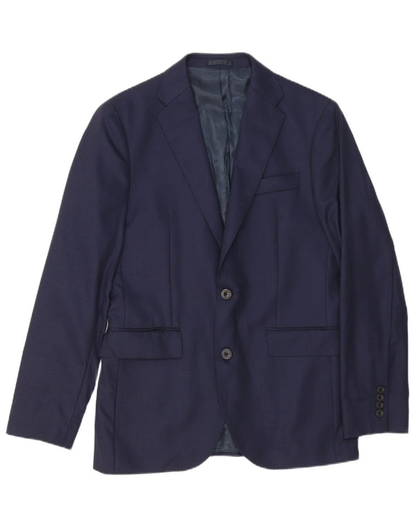 John Lewis Jaqueta blazer masculina de 2 botões de ajuste regular UK 38 Azul marinho médio