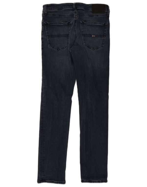 Tommy Hilfiger Masculino Slim Jeans W32 L32 Azul Marinho Algodão