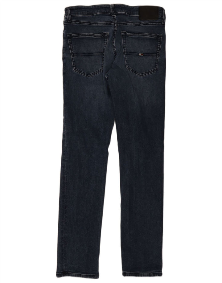 Tommy Hilfiger Masculino Slim Jeans W32 L32 Azul Marinho Algodão