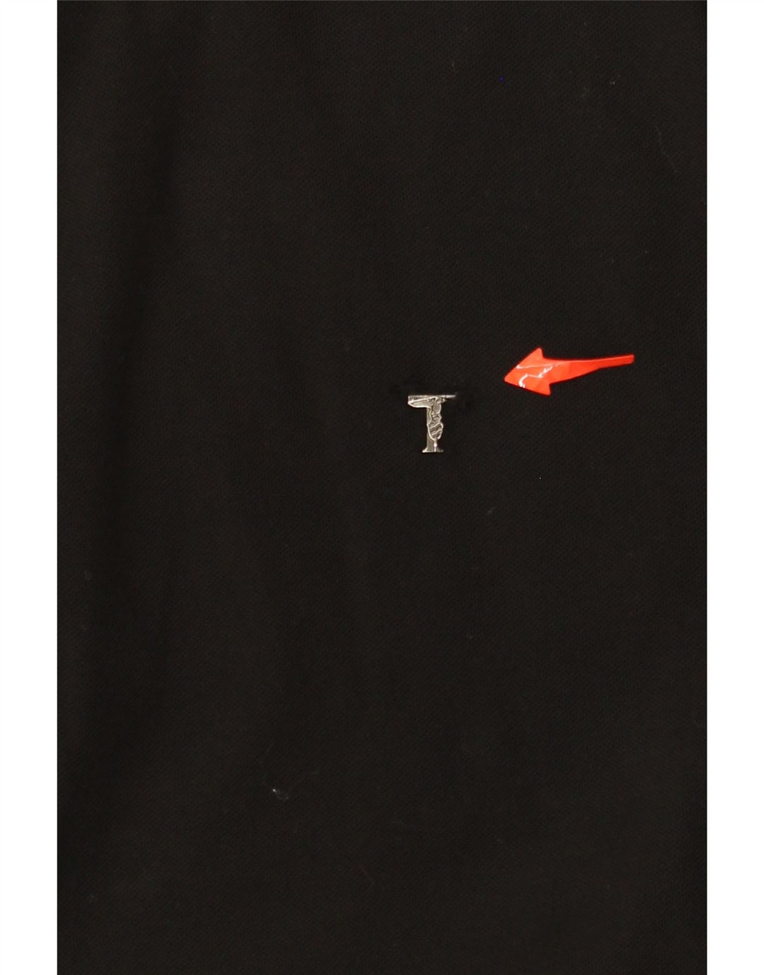 TRUSSARDI Camiseta masculina com zíper e manga comprida XL de algodão preto
