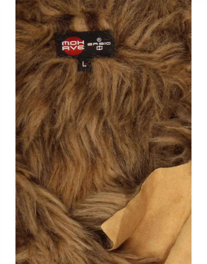 Sobretudo Sherpa Feminino Básico UK 16 Grande Bege