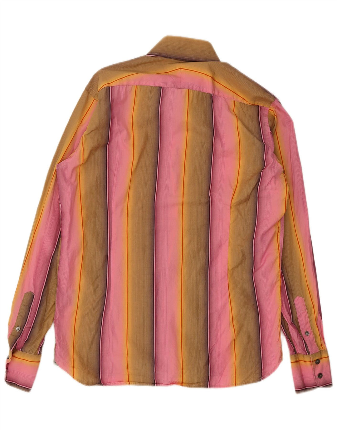 Camisa masculina Ted Baker tamanho 3 médio algodão listrado multicolorido