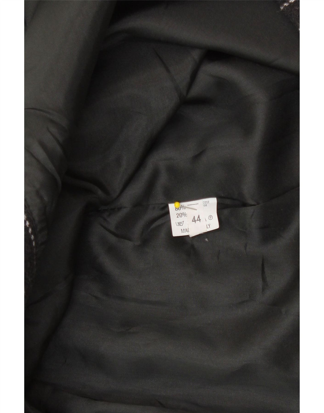 Mini saia envoltória feminina vintage IT 44 médio W28 viscose listrada cinza