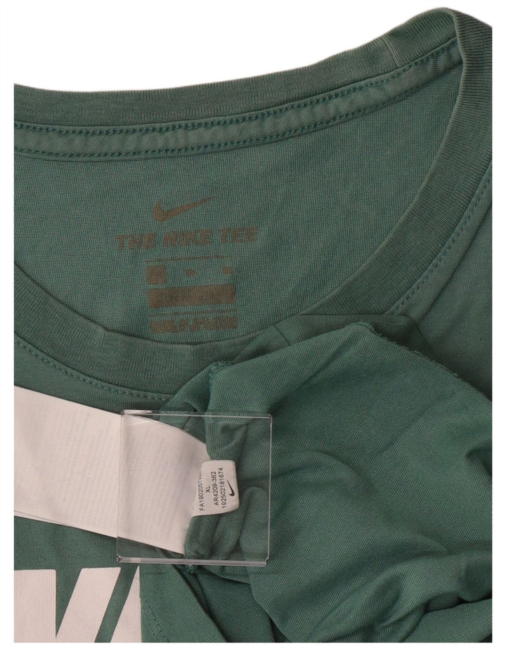 Camiseta Nike masculina gráfica Top XL algodão verde