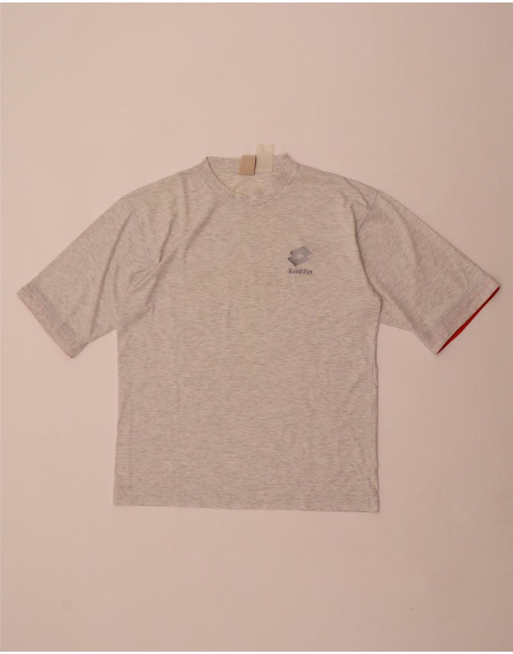 Camiseta masculina gráfica Lotto Top cinza médio manchado