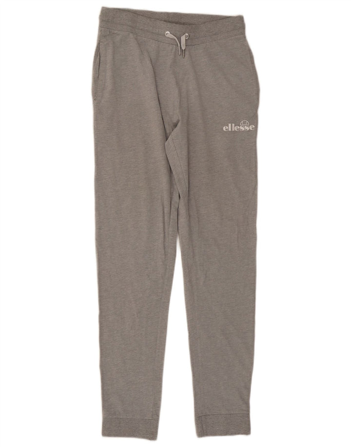 Ellesse Calça de treino feminina joggers algodão cinza médio