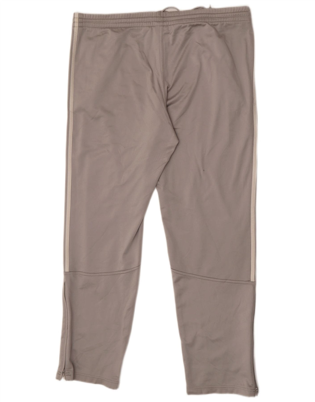 Calças de treino masculinas Adidas UK 40/42 poliéster cinza médio