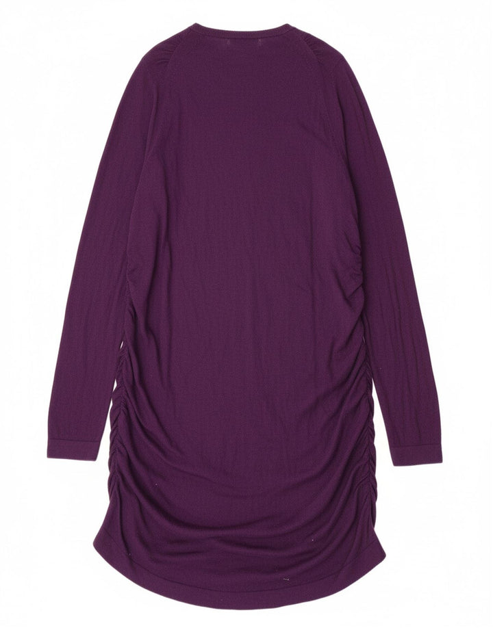 MOSSIMO Vestido feminino oversized de manga comprida US 4 pequeno roxo nylon