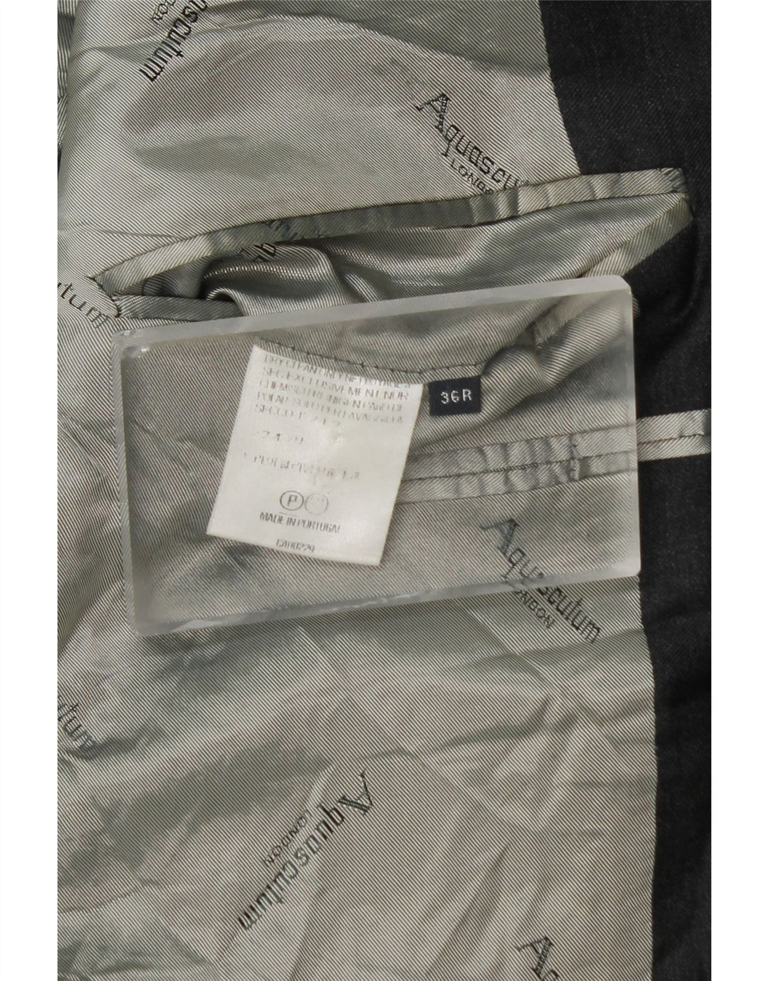 Aquascutum Jaqueta Blazer Masculina com 2 Botões Reino Unido 36 Pequena Lã Cinza