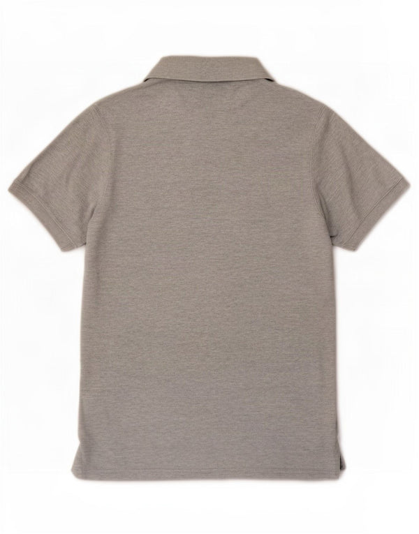 Camisa polo masculina Tommy Hilfiger XL cinza manchado de algodão