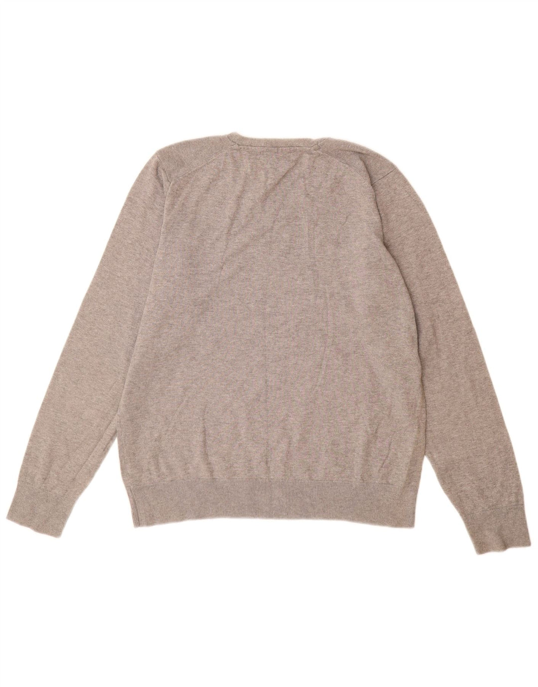 Suéter feminino Marks & Spencer Autograph com decote em V Reino Unido 14 cinza médio