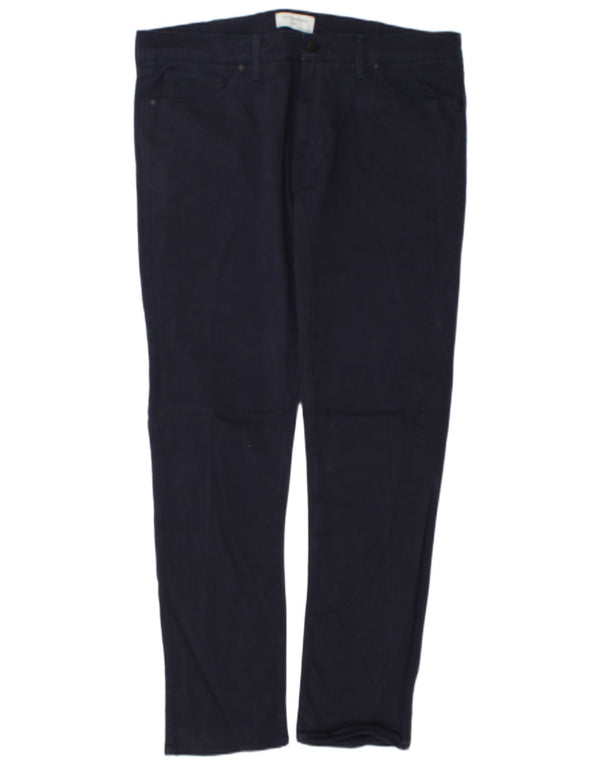 Calça masculina Marks & Spencer Autograph Slim casual W38 L33 azul marinho