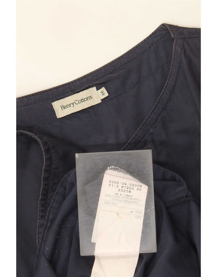 Vestido feminino Henry Cottons IT 46 grande algodão azul marinho