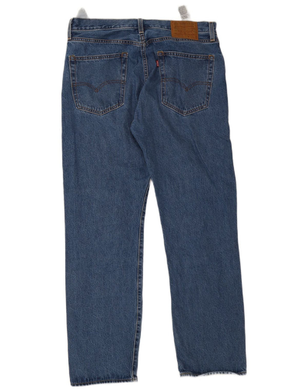 Levi's Masculino 551 Straight Jeans W33 L32 Azul Algodão