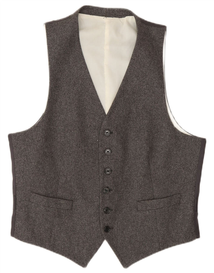 Colete Vintage Masculino Pequeno Cinza