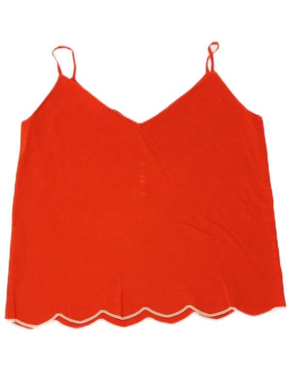 Zara Womens Cami Top UK 12 Médio Vermelho