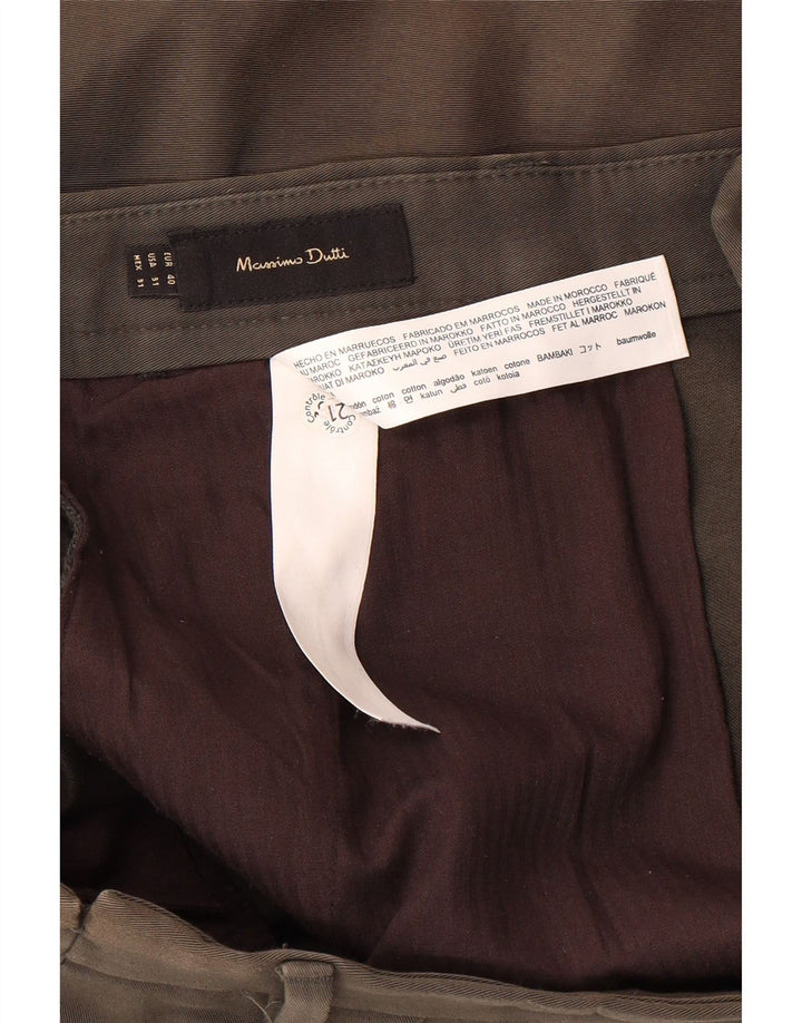 Calça Chino Masculina MASSIMO DUTTI EU 40 Médio W34 L28 Verde Clássico