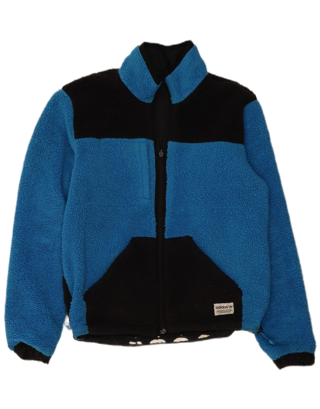 Jaqueta reversível masculina Adidas UK 38 poliéster preto médio