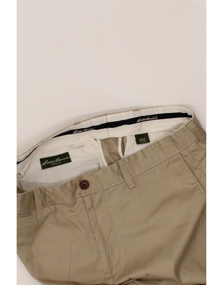 EDDIE BAUER Mens Chino Trousers W34 L30 Beige Cotton Classic Vintage Eddie Bauer and Second-Hand Eddie Bauer from Messina Hembry 