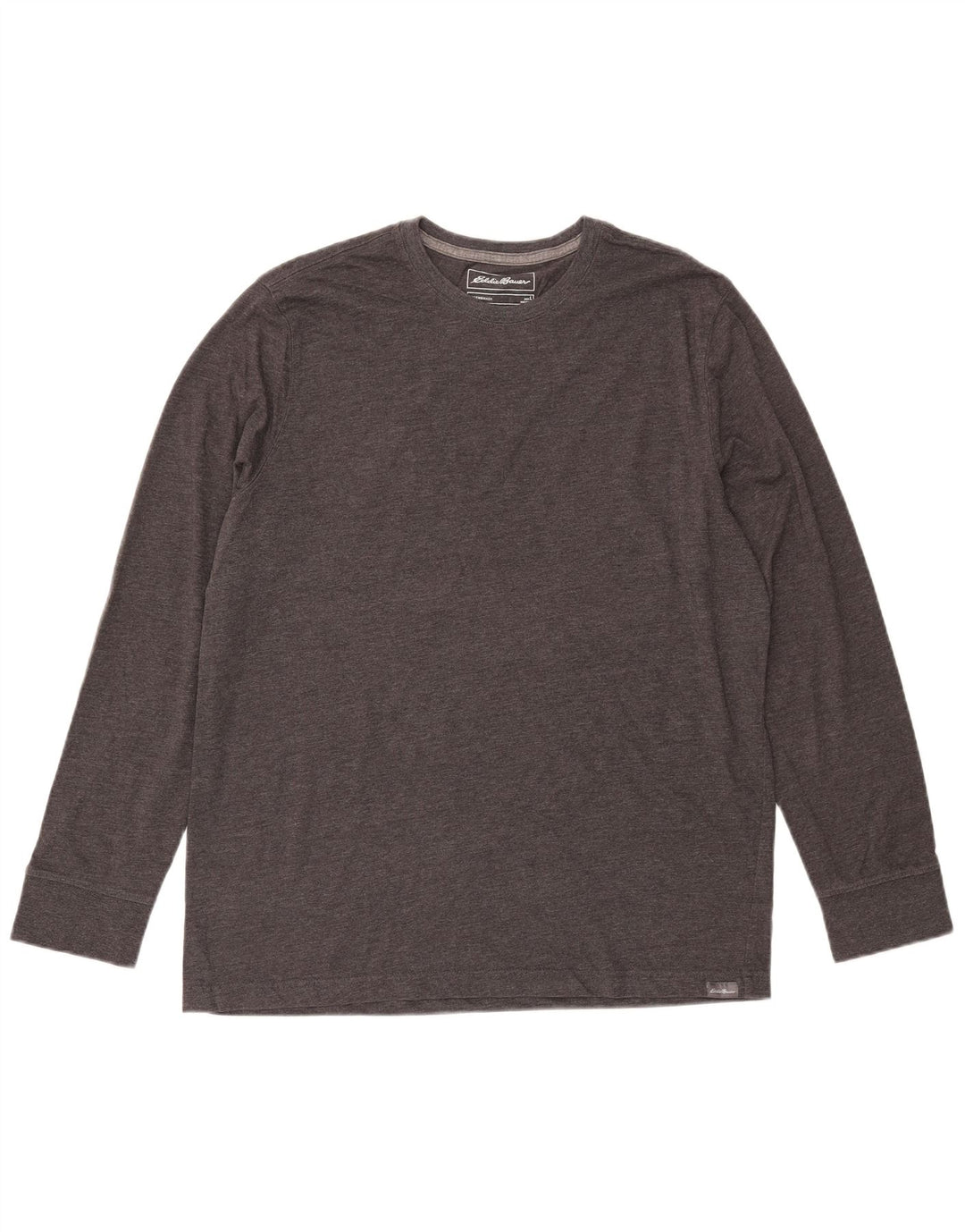 EDDIE BAUER Top masculino de manga comprida grande algodão cinza