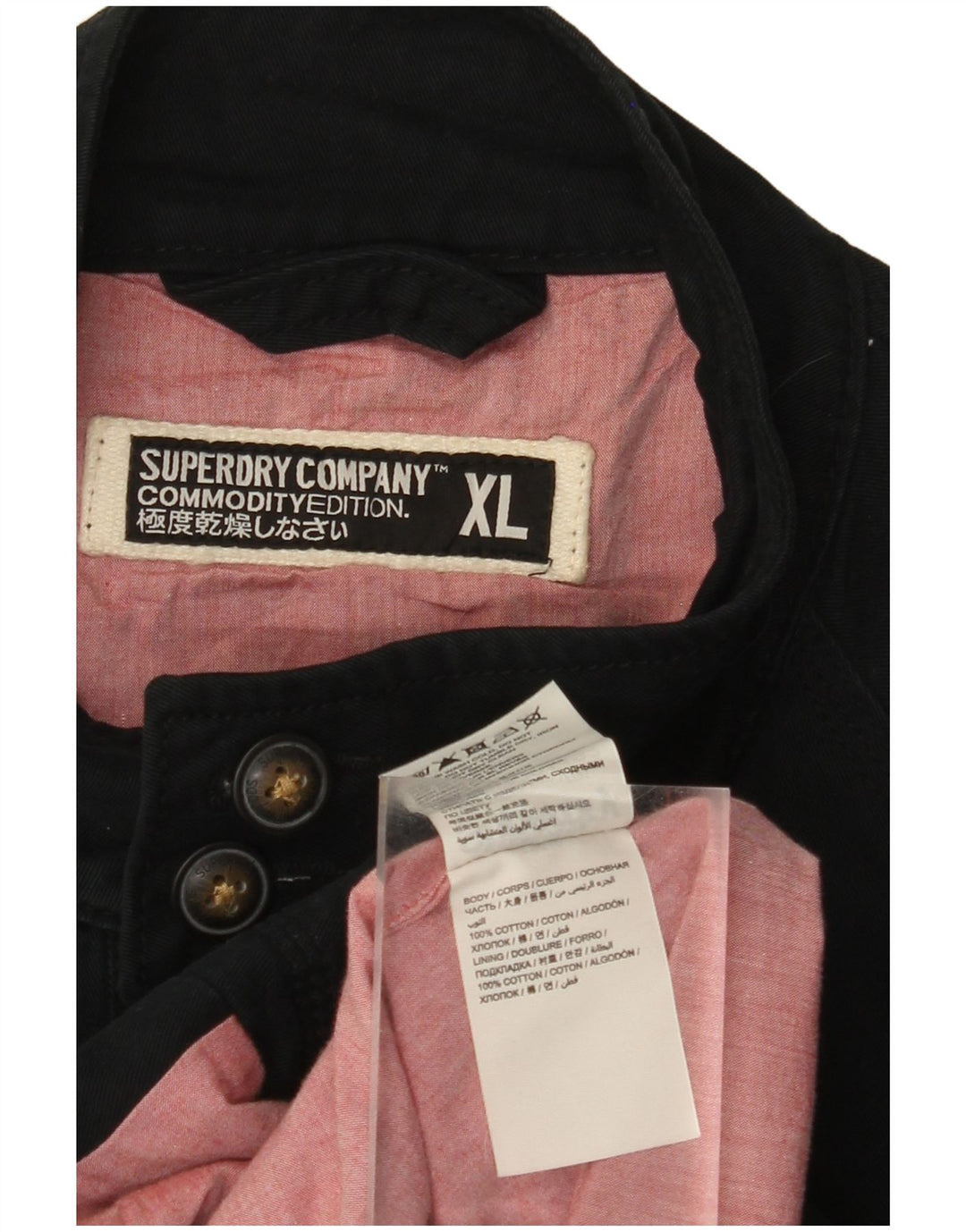 Jaqueta bomber masculina SUPERDRY UK 42 XL algodão azul marinho