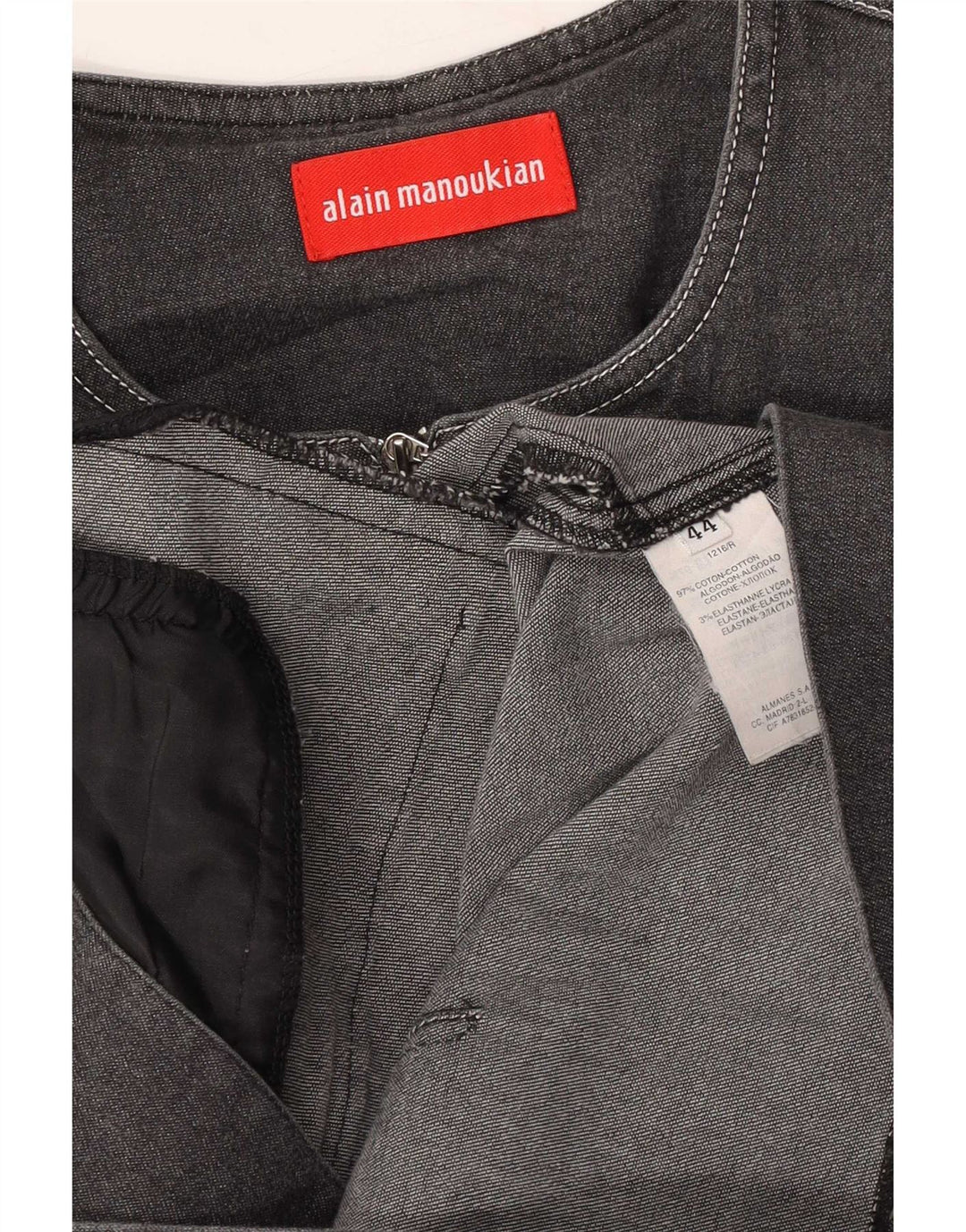 Jaqueta blazer feminina Alain Manoukian IT 44 algodão cinza médio