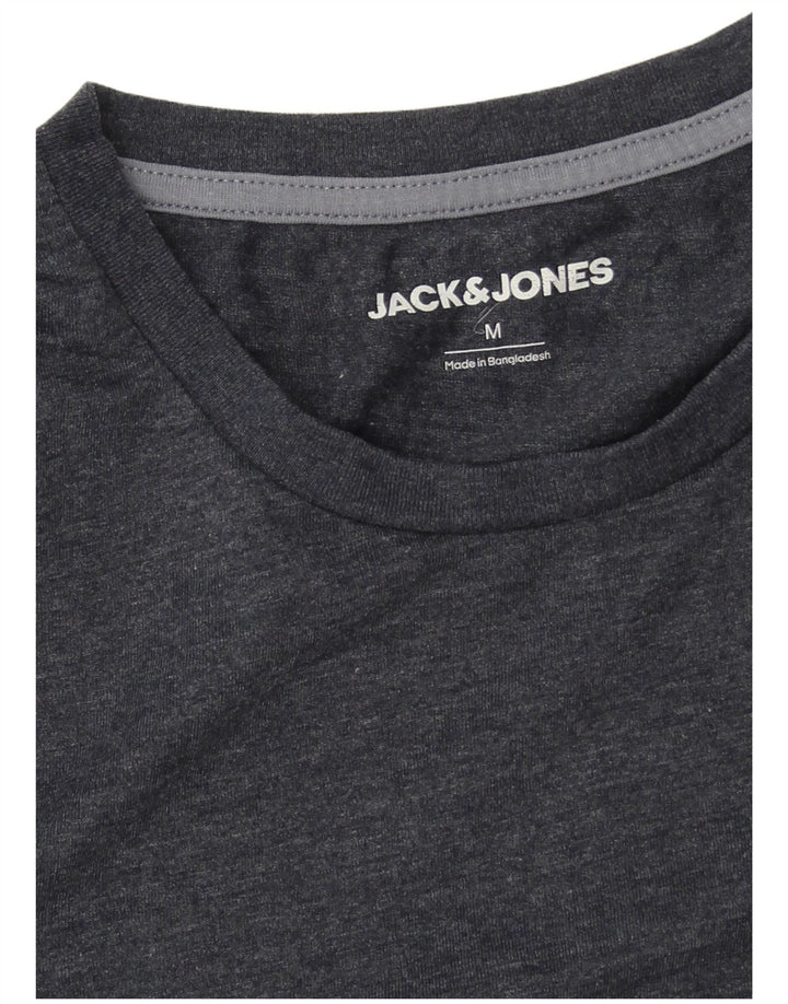 Camiseta masculina Jack & Jones Top médio algodão azul marinho