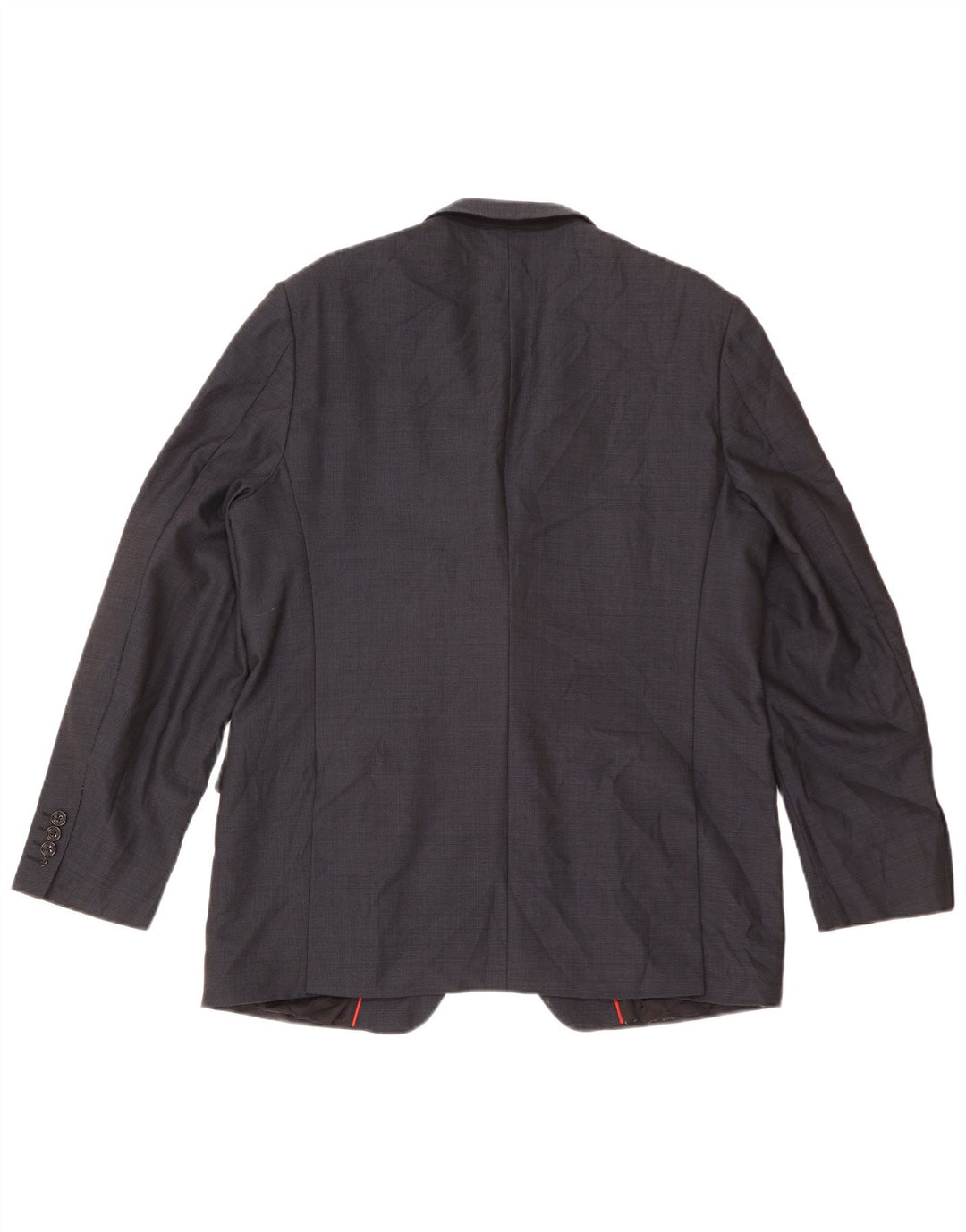 Jaqueta blazer masculina Burberry com 2 botões tamanho 54 grande azul marinho nova lã