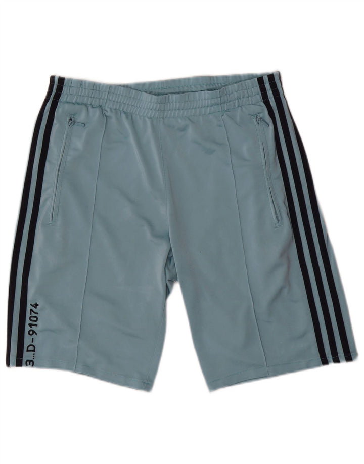 Shorts esportivos masculinos Adidas pequeno azul poliéster