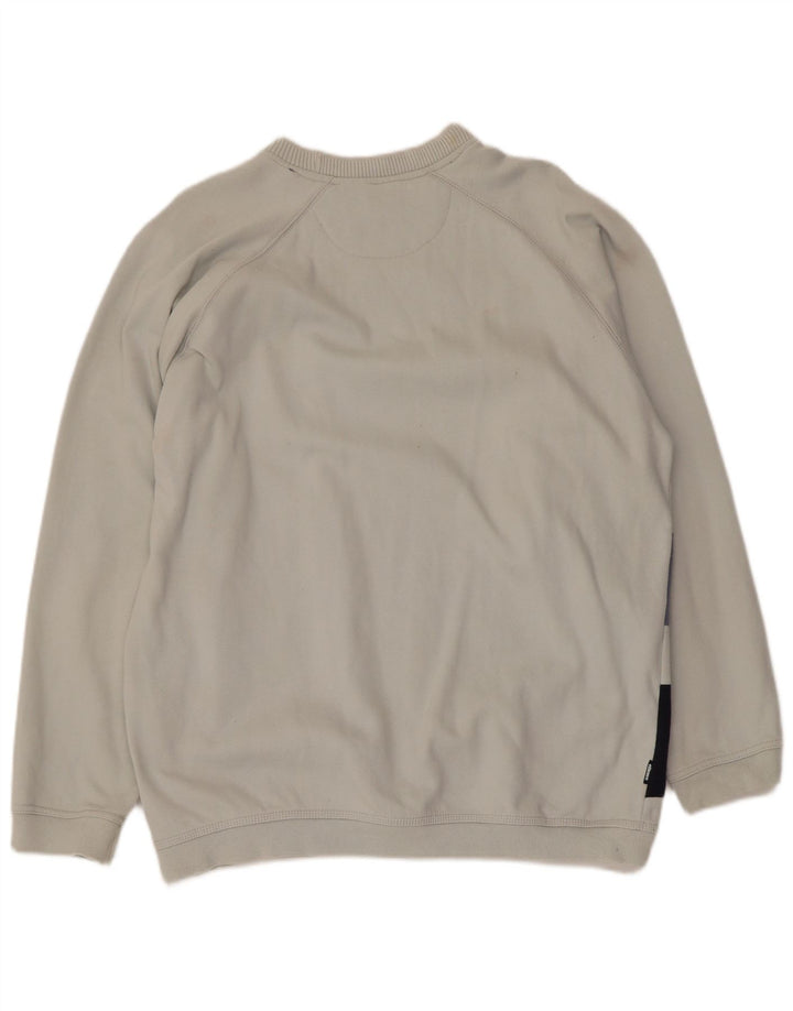 Ellesse moletom masculino jumper médio azul listrado algodão