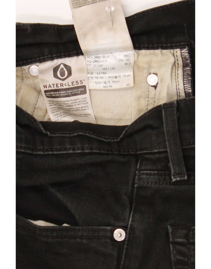 Levi's Mens Jeans Slim W31 L30 Algodão Preto