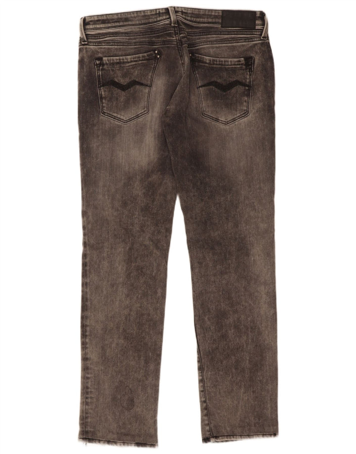 Replay feminino Jodey Slim Jeans W29 L29 cinza algodão
