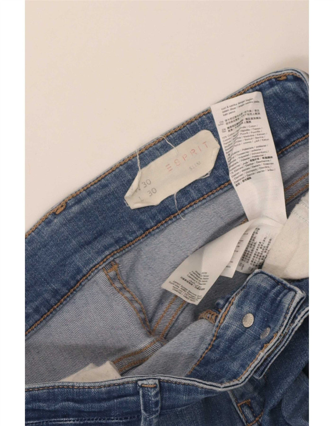 Esprit Jeans Slim Feminino W30 L30 Azul Algodão